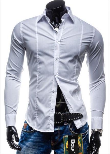 men's casual shirts 2021 spring and summer korean version of solid color long-sleeved shirt business, White;black
men's casual shirts 2021 spring and summer korean version of solid color long-sleeved shirt business, White;black