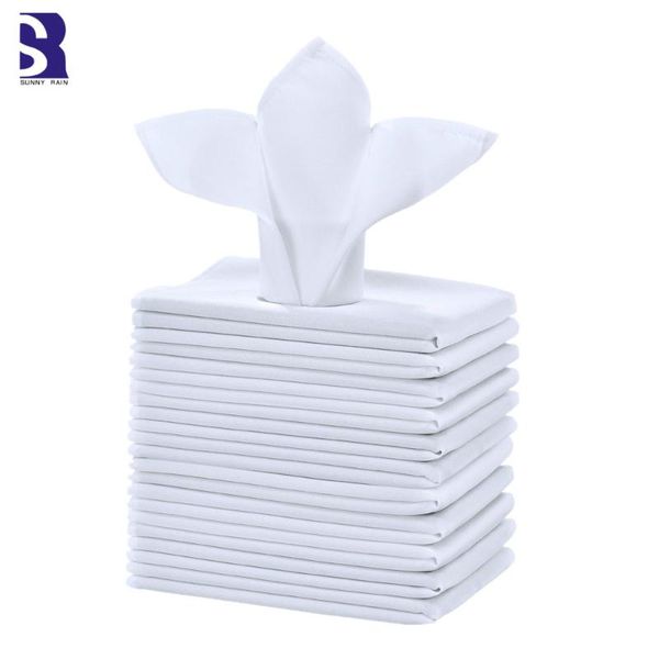 table napkin sunnyrain 12-pieces white napkins 30cm polyester cloth 1-dozen christmas 17x17-inch
table napkin sunnyrain 12-pieces white napkins 30cm polyester cloth 1-dozen christmas 17x17-inch