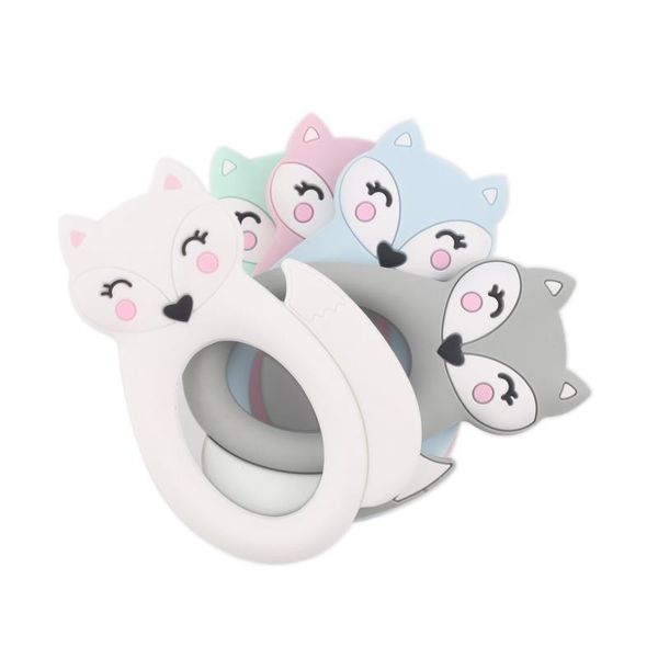 food grade baby silicone animal teether baby bite music molar stick