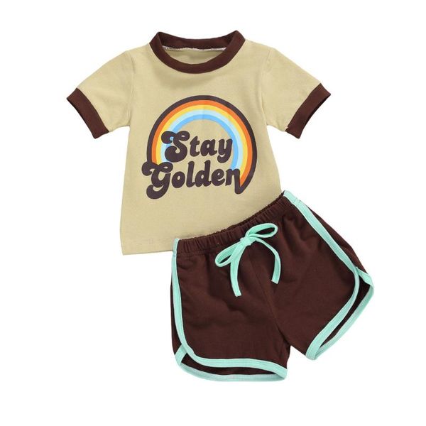 0-24 month summer toddlers baby boys girls t-shirt shorts set,creative rainbow letter print short sleeve solid color shorts, White
0-24 month summer toddlers baby boys girls t-shirt shorts set,creative rainbow letter print short sleeve solid color shorts, White