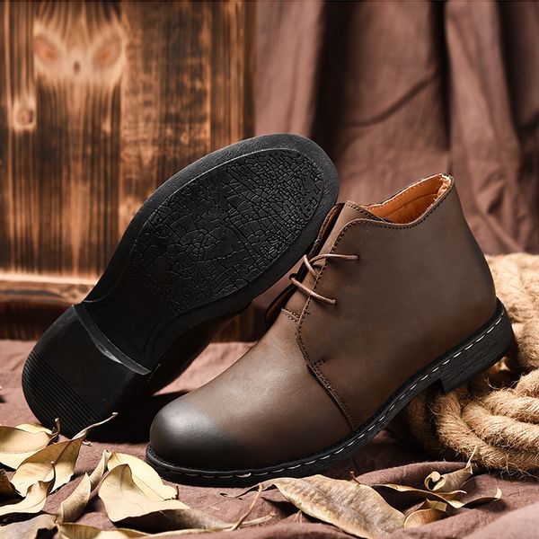 fashion vintage leather men shoen 2019 winter fur plush british style men boots waterproof work ankle boots hx-109, Black
fashion vintage leather men shoen 2019 winter fur plush british style men boots waterproof work ankle boots hx-109, Black