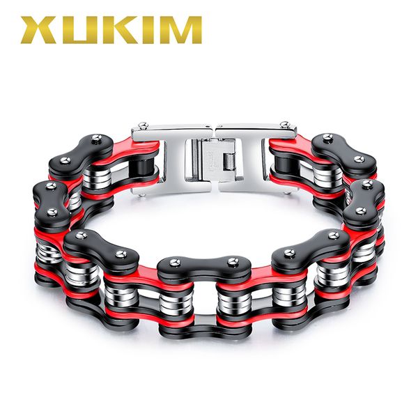 xukim jewelry 17mm wide cool fashion design bicycle chain motorcycle bracelet, White
xukim jewelry 17mm wide cool fashion design bicycle chain motorcycle bracelet, White