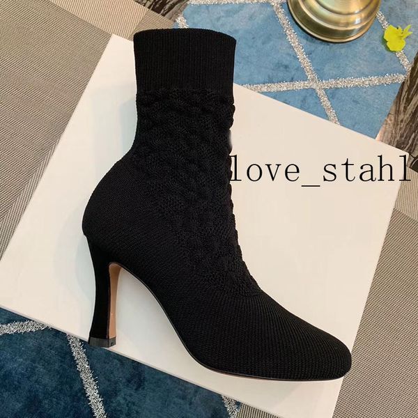 2019 lovestahl women genuine leather stitching knit thickening socks boots hooded autumn and winter high heel boots, Black
2019 lovestahl women genuine leather stitching knit thickening socks boots hooded autumn and winter high heel boots, Black