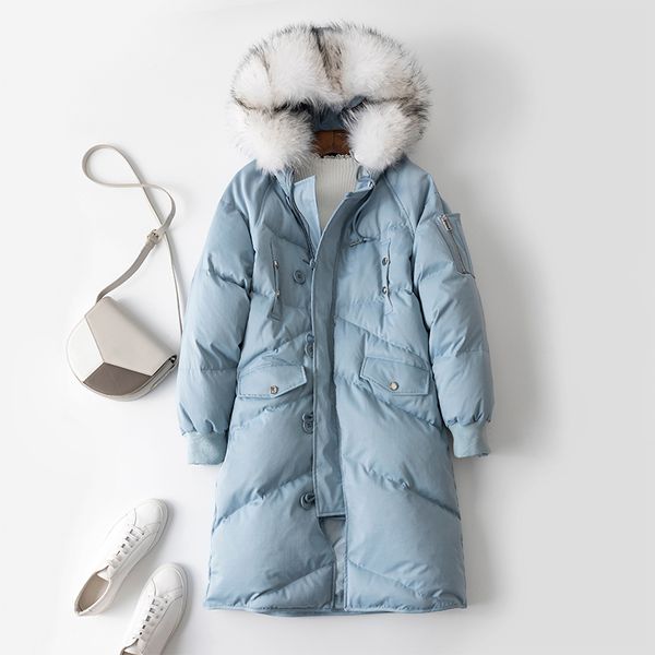 women's down & parkas coat women winter thick warm 90% white duck jacket female real raccoon fur trim hood fashion long design npi 8102, Black
women's down & parkas coat women winter thick warm 90% white duck jacket female real raccoon fur trim hood fashion long design npi 8102, Black