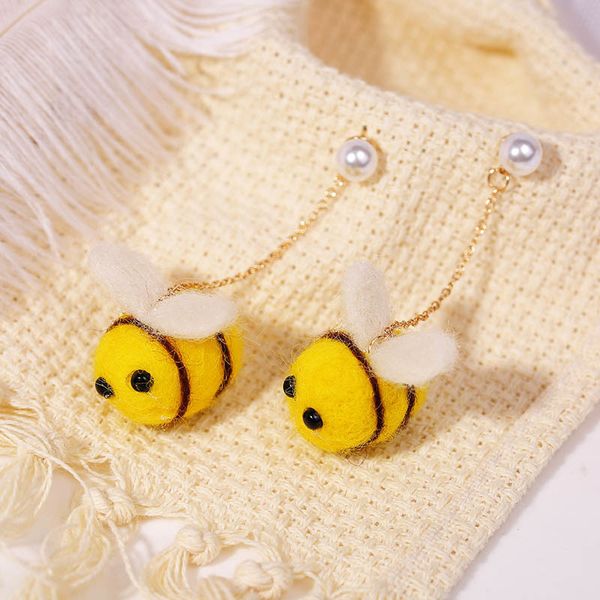 cute animal bee drop earrings for women girls kids jewelry korean style 2019 fashion handmade wool long chain dangle earring, Silver
cute animal bee drop earrings for women girls kids jewelry korean style 2019 fashion handmade wool long chain dangle earring, Silver