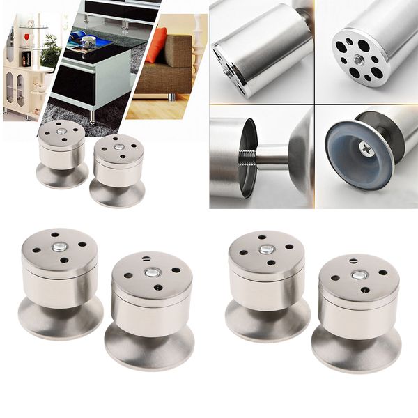 pack of 4pcs stainless steel furniture feet legs 2inch round dia for kitchen cabinets, sofa, tables, chairs, with anti-slip rubber base
pack of 4pcs stainless steel furniture feet legs 2inch round dia for kitchen cabinets, sofa, tables, chairs, with anti-slip rubber base
