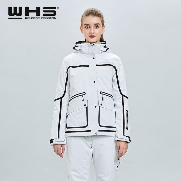 windproof and waterproof outdoor single board double board ski suit women's white fashion warm coat, jacket
windproof and waterproof outdoor single board double board ski suit women's white fashion warm coat, jacket