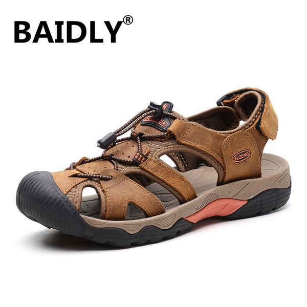new summer sandals men outdoor water shoes men roman genuine leather beach sandals male footwear sandalia masculina, Black
new summer sandals men outdoor water shoes men roman genuine leather beach sandals male footwear sandalia masculina, Black