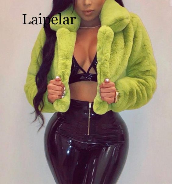 laipelar fashion lime green short faux fur coat winter neon fluorescent warm cardigan cropped jacket fluffy teddy coat, Black
laipelar fashion lime green short faux fur coat winter neon fluorescent warm cardigan cropped jacket fluffy teddy coat, Black