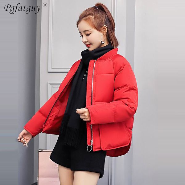 red white black pink stand collar down cotton jackets women's big pocket zipper short warm coats for women parkas
red white black pink stand collar down cotton jackets women's big pocket zipper short warm coats for women parkas