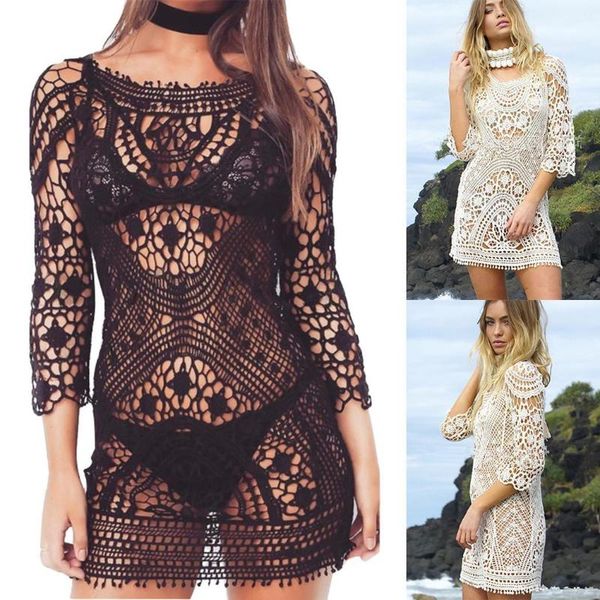 new fashion women beach hollow out 3/4 sleeve knitted, out, slim floral bikini cover up back lace hip length, Blue;gray
new fashion women beach hollow out 3/4 sleeve knitted, out, slim floral bikini cover up back lace hip length, Blue;gray