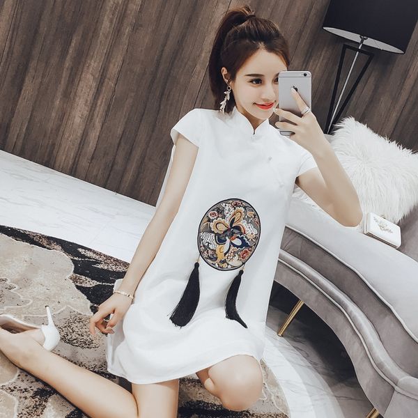 improved cheongsam women's summer 2020 new fashion chinese style women's girl theme costume ethnic clothing doll skirt national st, Red
improved cheongsam women's summer 2020 new fashion chinese style women's girl theme costume ethnic clothing doll skirt national st, Red