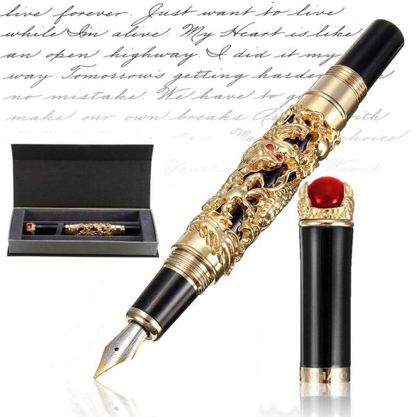 luxury retro dragon fountain pen 0.5mm medium nib metal fountain ink pen with gift box for writing office school supplies gift
luxury retro dragon fountain pen 0.5mm medium nib metal fountain ink pen with gift box for writing office school supplies gift