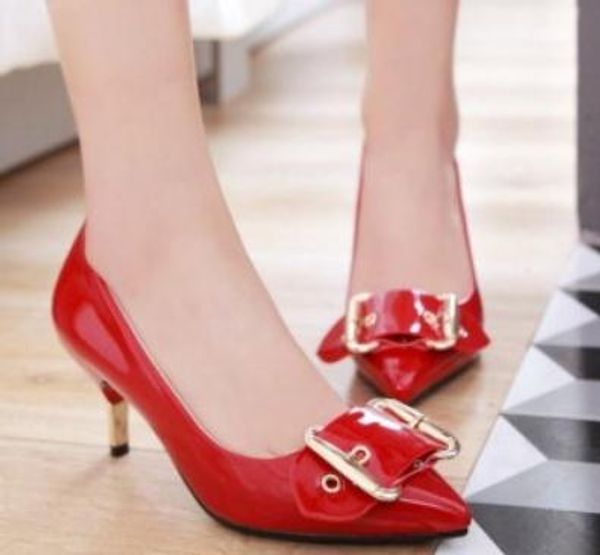 2019 women's shoes in spring and autumn with new style high heel fine heel pointed end@9018, Black
2019 women's shoes in spring and autumn with new style high heel fine heel pointed end@9018, Black