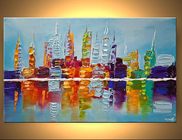 handmade modern abstract city oil painting colorful canvas wall art picture for living room bedroom home decoration
handmade modern abstract city oil painting colorful canvas wall art picture for living room bedroom home decoration