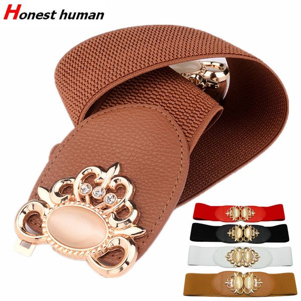 60mm wide women elastic waistband vintage luxury gem rhinestone gold buckle stretchy decorative belts for dress coat cummerbunds, Black;brown
60mm wide women elastic waistband vintage luxury gem rhinestone gold buckle stretchy decorative belts for dress coat cummerbunds, Black;brown