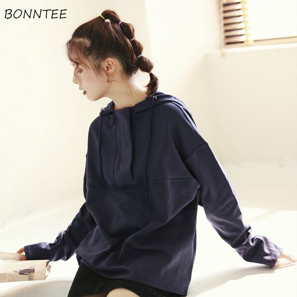 hoodies women solid korean style hooded simple students trendy loose womens spring autumn 2019 soft clothing daily, Black
hoodies women solid korean style hooded simple students trendy loose womens spring autumn 2019 soft clothing daily, Black