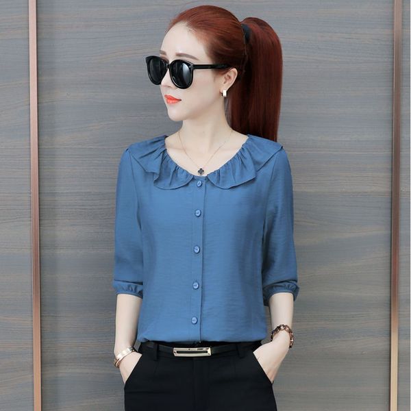 women spring summer style chiffon blouses shirts lady casual long sleeve o-neck red green blue chiffon blusas df3142, White
women spring summer style chiffon blouses shirts lady casual long sleeve o-neck red green blue chiffon blusas df3142, White