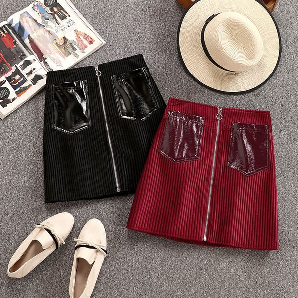 2020 spring autumn women fashion pocket zipper skirt female a line skirts a1963, Black
2020 spring autumn women fashion pocket zipper skirt female a line skirts a1963, Black