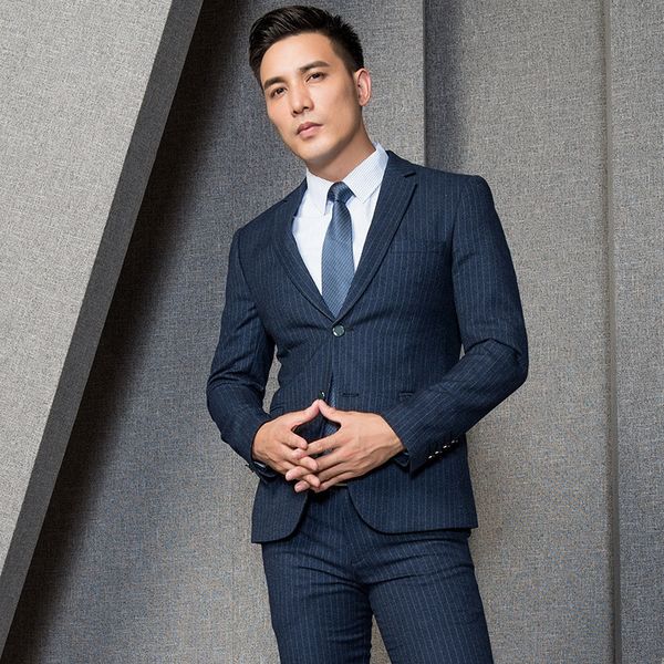 men's suit 2020 fashionable men and women with vertical stripes suit business casual clothing wedding dress, White;black
men's suit 2020 fashionable men and women with vertical stripes suit business casual clothing wedding dress, White;black