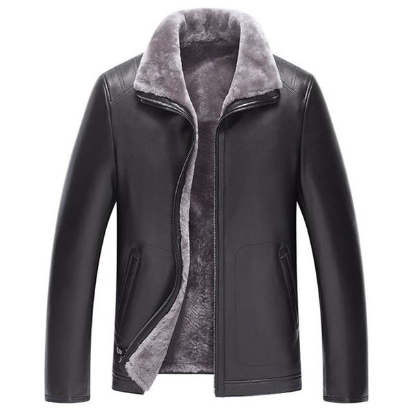 new genuine sheepskin leather jacket natural lamb fur liner parka coat men thick warm real leather shearling fur jacket a098, Black
new genuine sheepskin leather jacket natural lamb fur liner parka coat men thick warm real leather shearling fur jacket a098, Black