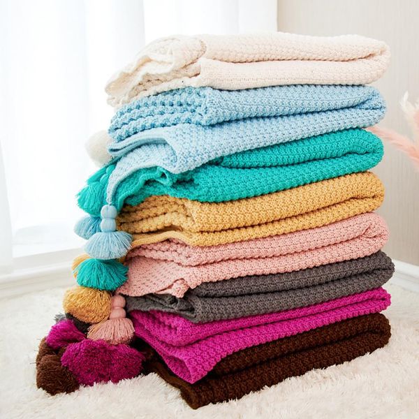130*170cm nordic style tassel knitting pineapple grain air conditioning blanket for baby boys girls kids on bed crib plane 1pcs
130*170cm nordic style tassel knitting pineapple grain air conditioning blanket for baby boys girls kids on bed crib plane 1pcs