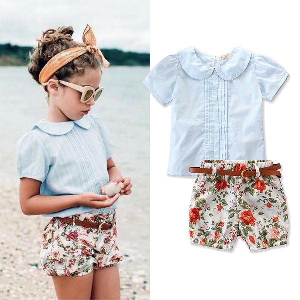 1-6y summer infant baby girl хлопок одежда 2pcs с коротким рукавом питер пэн воротник белый tops + цветочные шорты с поясом, White
1-6y summer infant baby girl хлопок одежда 2pcs с коротким рукавом питер пэн воротник белый tops + цветочные шорты с поясом, White