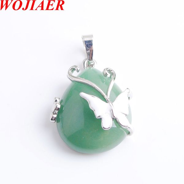 wojiaer water drop natural aventurine stone pendant bead butterfly flower pendants & necklace for women jewellery dn8095, Silver
wojiaer water drop natural aventurine stone pendant bead butterfly flower pendants & necklace for women jewellery dn8095, Silver
