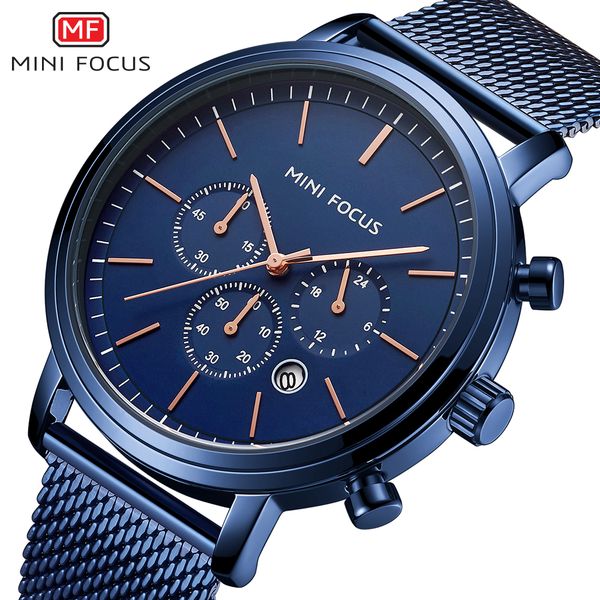 mini focus men's chronograph watches luxury blue mesh strap wristwatch brand business quartz watch man relogios clock 0297, Slivery;brown
mini focus men's chronograph watches luxury blue mesh strap wristwatch brand business quartz watch man relogios clock 0297, Slivery;brown