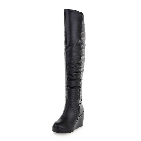fashion office lady boots over the knee warm fur shoes women winter high wedges boots party shoe, Black
fashion office lady boots over the knee warm fur shoes women winter high wedges boots party shoe, Black