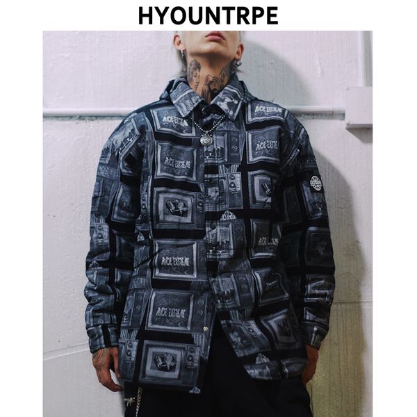 graphic printed warm winter jacket men casual hooded shirts parka outerwear fashion single breast streetwear loose jackets coats, Black
graphic printed warm winter jacket men casual hooded shirts parka outerwear fashion single breast streetwear loose jackets coats, Black