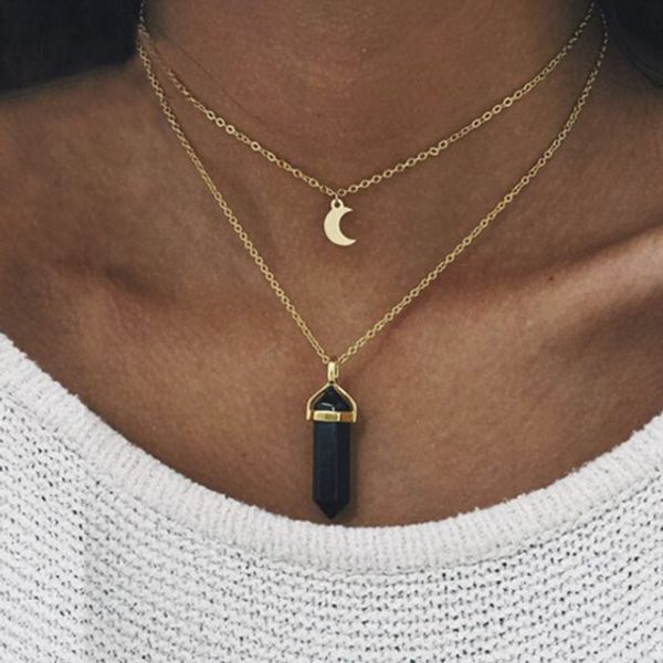 artilady natural opal agate moon choker necklace new fashion gold color amethyst turquoise crystal pendant necklace for women, Silver
artilady natural opal agate moon choker necklace new fashion gold color amethyst turquoise crystal pendant necklace for women, Silver