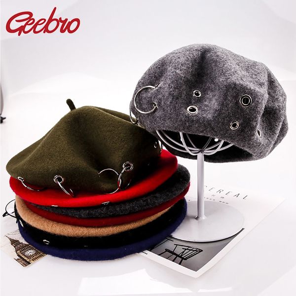 women wool blend fashion beret hat solid color slouchy winter hats punk hoop vintage painter hat bonnet caps for girls female, Blue;gray
women wool blend fashion beret hat solid color slouchy winter hats punk hoop vintage painter hat bonnet caps for girls female, Blue;gray