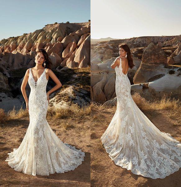 eddy k 2021 bridal gowns wedding dress v neck backless boho lace appliques plus size bohemian beach mermaid wedding dresses, White
eddy k 2021 bridal gowns wedding dress v neck backless boho lace appliques plus size bohemian beach mermaid wedding dresses, White