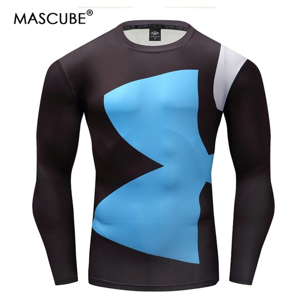 mascube men boys compression thermal base layer under shirt 3d anime superhero t shirt tights fitness men & tees, Black;blue 
mascube men boys compression thermal base layer under shirt 3d anime superhero t shirt tights fitness men & tees, Black;blue
