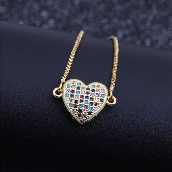 new 2020 selling adjustable love heart bracelet color zirconia plating gold lady charm bracelet, Black
new 2020 selling adjustable love heart bracelet color zirconia plating gold lady charm bracelet, Black