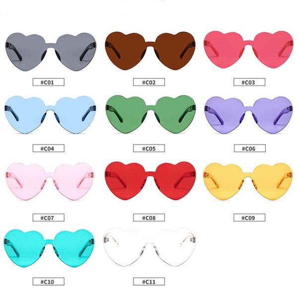 2019 dhl heart shape sunglasses candy colors glasses girls sun glasses cool big frame 11 colors, White;black
2019 dhl heart shape sunglasses candy colors glasses girls sun glasses cool big frame 11 colors, White;black