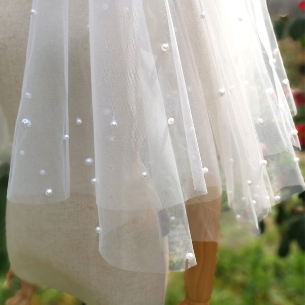new selling fashion designer cut edge white ivory red champagne wrist length pearls two layer bridal veil alloy comb, Black
new selling fashion designer cut edge white ivory red champagne wrist length pearls two layer bridal veil alloy comb, Black