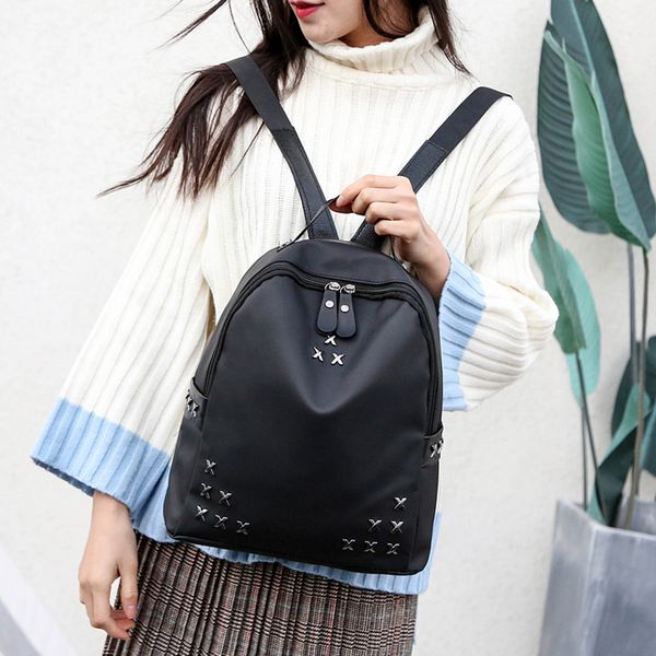 women waterproof canvas travel backpack fashion female teenagers school simple rivet backpack nylon college wind shoulder bag
women waterproof canvas travel backpack fashion female teenagers school simple rivet backpack nylon college wind shoulder bag
