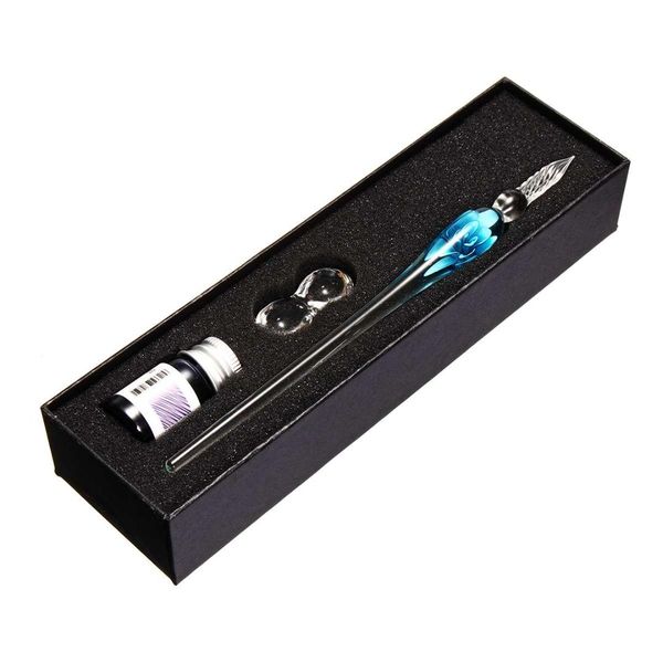 3 colors glass pens flower pattern fountain pen gift set color ink water sign gift box office shool supplies transparent
3 colors glass pens flower pattern fountain pen gift set color ink water sign gift box office shool supplies transparent