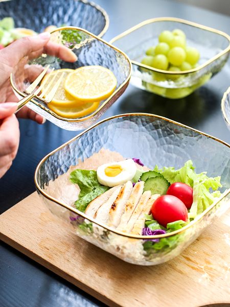 glass salad bowl household large transparent creative breakfast tableware dessert fruit plate
glass salad bowl household large transparent creative breakfast tableware dessert fruit plate