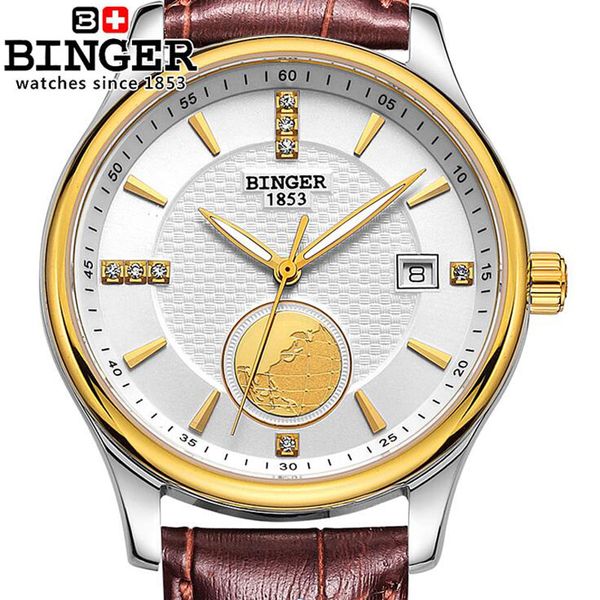 binger gold earth design automatic mechanical men steal watches fashion leather business watches relogio masculino, Slivery;brown
binger gold earth design automatic mechanical men steal watches fashion leather business watches relogio masculino, Slivery;brown