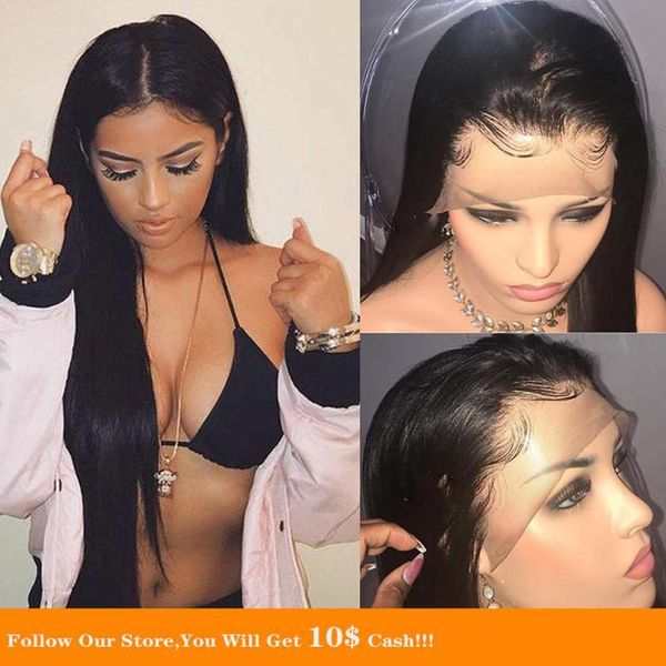 straight long black fake scalp lace front human hair wig small cap size natural hair ponytail pre plucked 13*6 lace front wig, Black;brown
straight long black fake scalp lace front human hair wig small cap size natural hair ponytail pre plucked 13*6 lace front wig, Black;brown