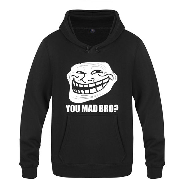 hip hop letters hooded troll face meme you mad bro gamer web geek hoodies men's pullover fleece hooded sweatshirts, Black
hip hop letters hooded troll face meme you mad bro gamer web geek hoodies men's pullover fleece hooded sweatshirts, Black