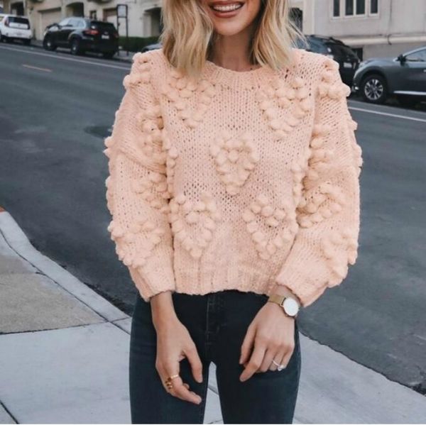 vintage pink hairball autumn winter sweaters ladies long sleeve casual pullover 2019 fashion chic loose knitted jumper, White;black
vintage pink hairball autumn winter sweaters ladies long sleeve casual pullover 2019 fashion chic loose knitted jumper, White;black