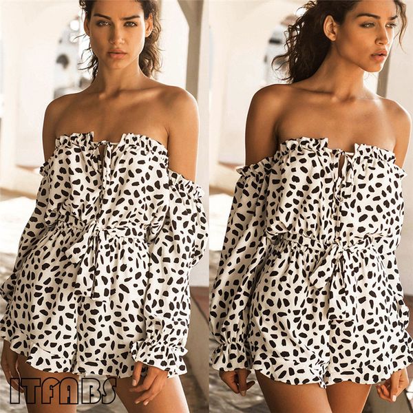 2019 new women summer off shoulder long sleeve playsuit bandage waist ruffle loose jumpsuit, Black;white
2019 new women summer off shoulder long sleeve playsuit bandage waist ruffle loose jumpsuit, Black;white