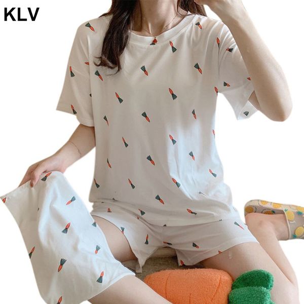 women girls summer 3pcs pajamas set short sleeve pullover pants sleepwear cute fruits printed loungewear with bag, Black;red
women girls summer 3pcs pajamas set short sleeve pullover pants sleepwear cute fruits printed loungewear with bag, Black;red