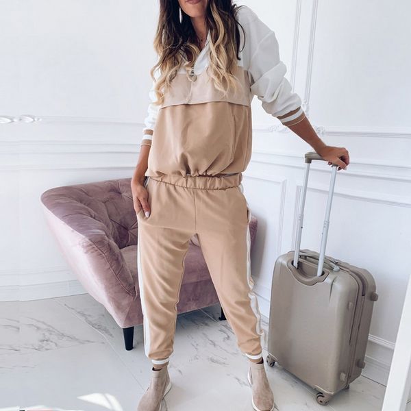 women joggers two piece set spring-autumn patchwork hoodies set oversize ladies sweatshirts street-wear girls set, White
women joggers two piece set spring-autumn patchwork hoodies set oversize ladies sweatshirts street-wear girls set, White