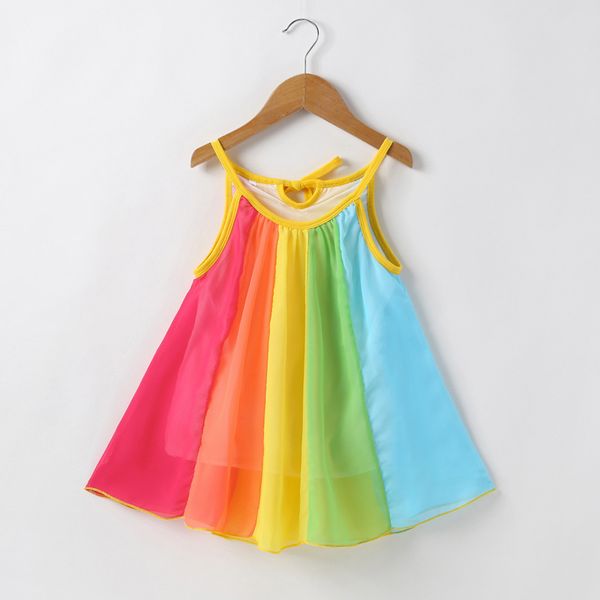 flofallzique 2020 fashion girl dress sleeveless sling rainbow summer light and comfortable baby clothes for outdoor beach, Red;yellow
flofallzique 2020 fashion girl dress sleeveless sling rainbow summer light and comfortable baby clothes for outdoor beach, Red;yellow