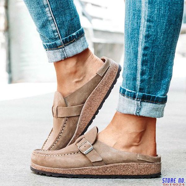 women summer flats plus size shoes woman vintage pu leather outdoor closed toe slippers sandalias mujer sapato feminino d593, Black 
women summer flats plus size shoes woman vintage pu leather outdoor closed toe slippers sandalias mujer sapato feminino d593, Black